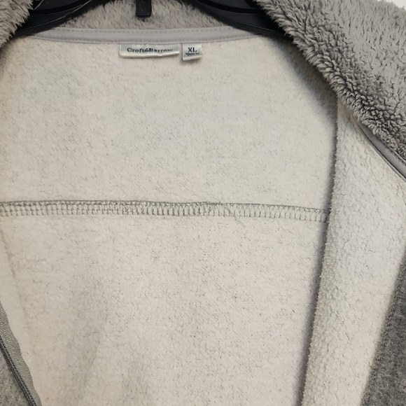 Croft & Barrow Patterned Gray Teddy Jacket - Picture 12 of 16